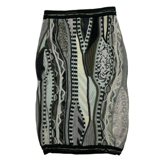 COOGI X Rag & Bone Merino Wool Skirt XXS 2XS Flynt Green 3D Knit Straight Fit - Picture 2 of 12